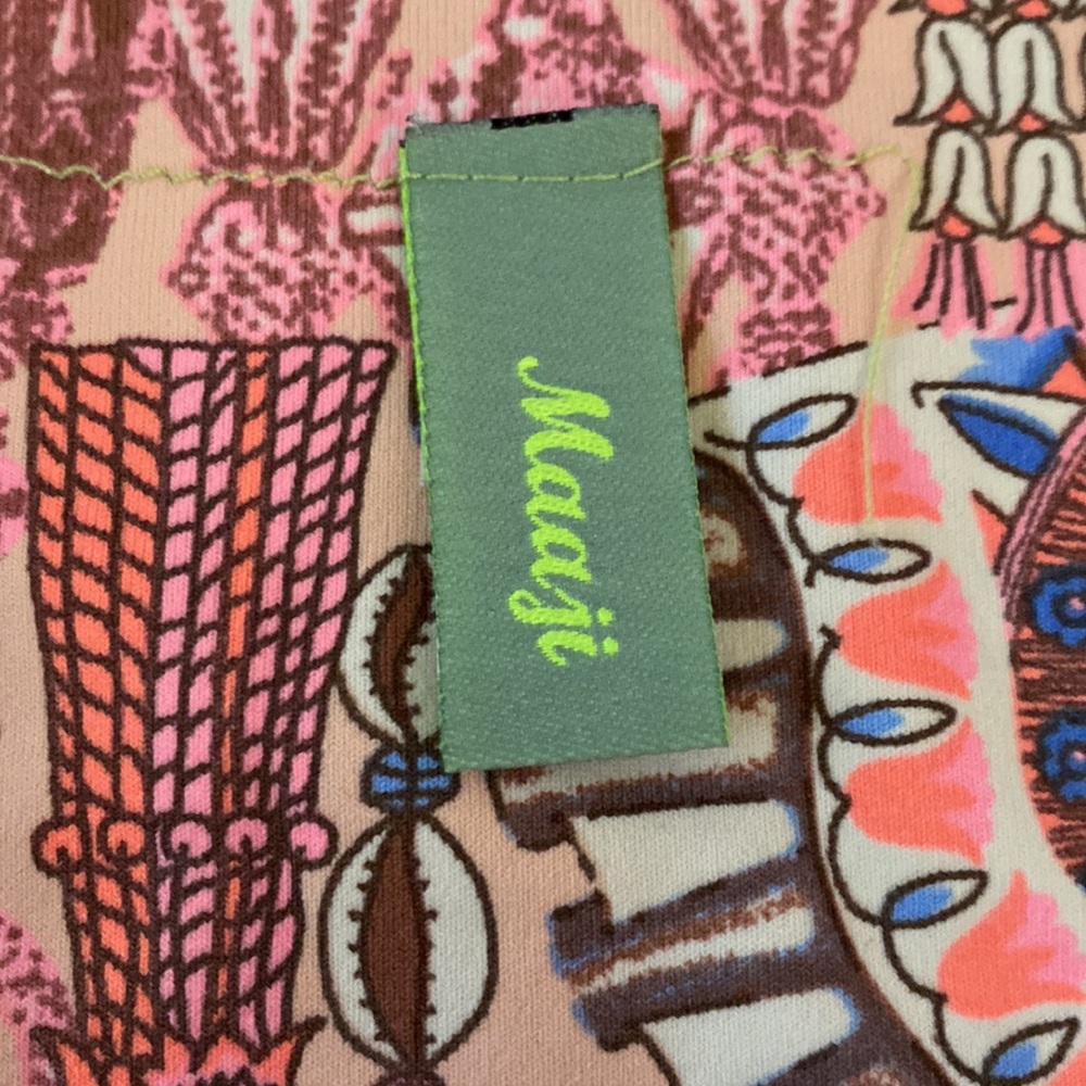 Maaji Solid Pink & Patchwork Print Bikini Bottom - image 3